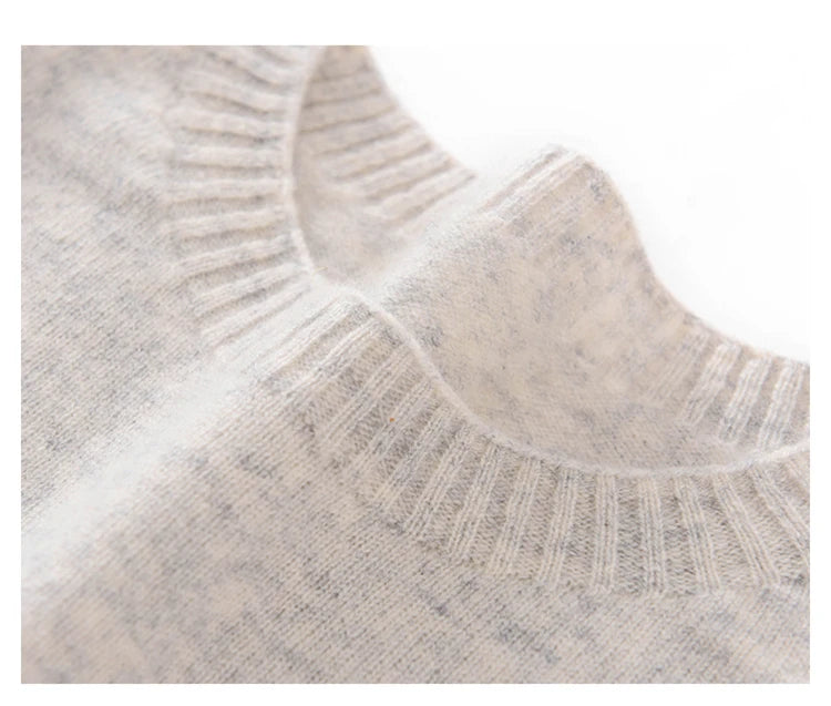 Casual Round Neck Loose Cashmere Sweater