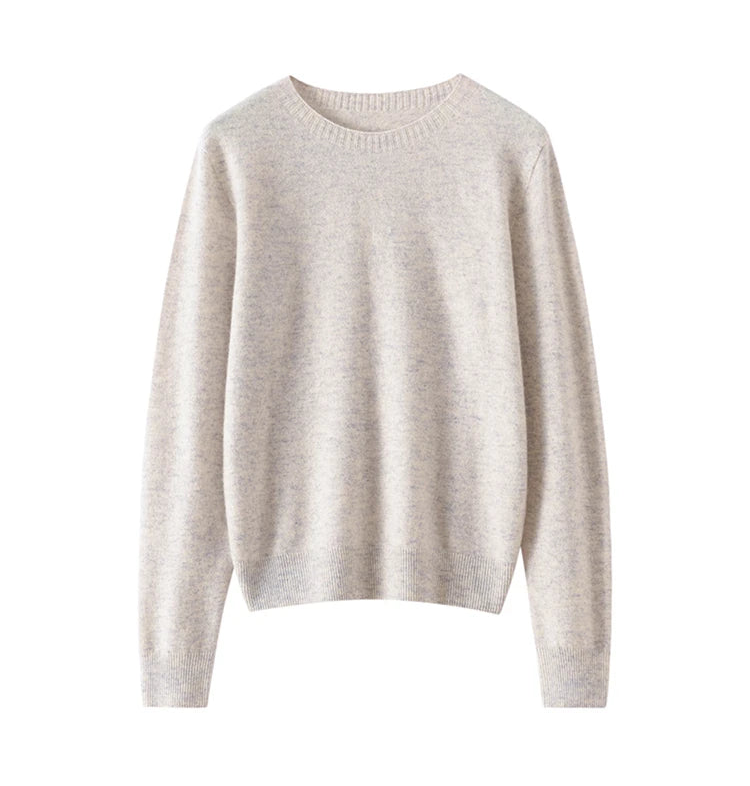 Casual Round Neck Loose Cashmere Sweater