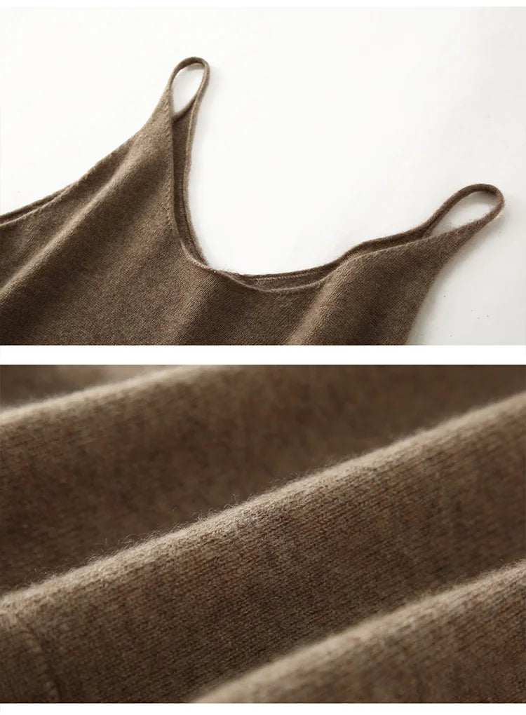 Cashmere V-Neck Slip Dress